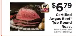 ShopRite Certified Angus Beef Top Round Roast offer