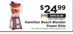 ShopRite Hamilton Beach Blender Power Elite offer