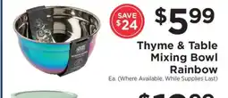 ShopRite Thyme & Table Mixing Bowl Rainbow offer