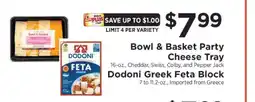 ShopRite Bowl & Basket Party Cheese Tray offer