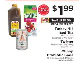 ShopRite Turkey Hill Iced Tea, Twister, Olipop Probiotic Soda offer