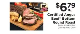 ShopRite Certified Angus Beef Bottom Round Roast offer