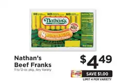 ShopRite Nathan's Beef Franks offer
