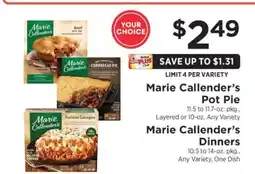 ShopRite Marie Callender’s Pot Pie or Dinners offer