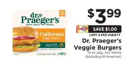 ShopRite Dr. Praeger's Veggie Burgers offer