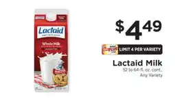 ShopRite Lactaid Milk offer