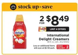 ShopRite International Delight Creamers offer