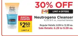 ShopRite Neutrogena Cleanser offer