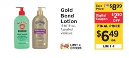 ShopRite Gold Bond Lotion offer