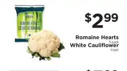 ShopRite Romaine Hearts & White Cauliflower offer