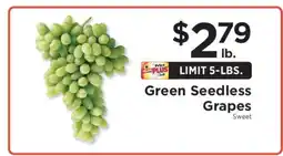 ShopRite Green Seedless Grapes offer