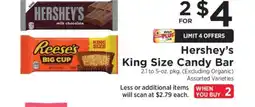ShopRite Hershey's King Size Candy Bar offer