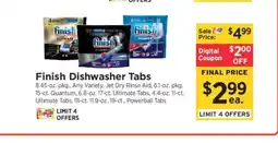 ShopRite Finish Dishwasher Tabs offer