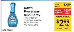 ShopRite Dawn Powerwash Dish Spray offer