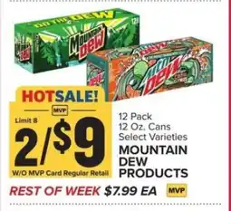 Food Lion MOUNTAIN DEW PRODUCTS offer