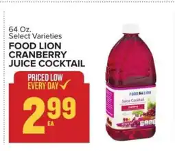 Food Lion Food Lion Cranberry Juice Cocktail offer