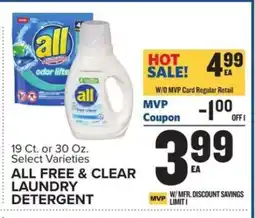 Food Lion All Free & Clear Laundry Detergent offer