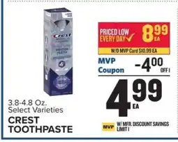 Food Lion Crest Toothpaste offer