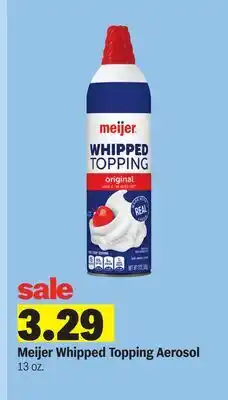 Meijer Meijer Whipped Topping Aerosol offer