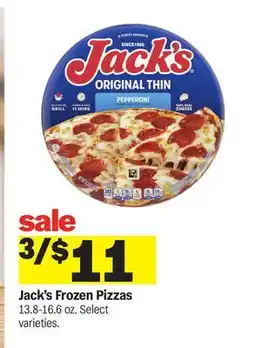 Meijer Jack's Frozen Pizzas offer