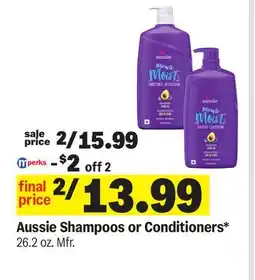 Meijer Aussie Shampoos or Conditioners offer