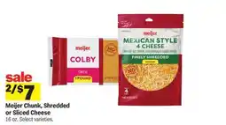 Meijer Meijer Chunk, Shredded or Sliced Cheese offer