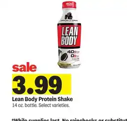 Meijer Lean Body Protein Shake offer