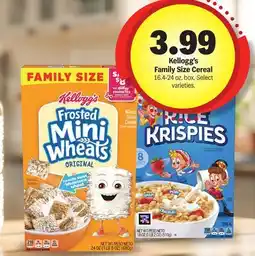 Meijer Kellogg's Family Size Cereal offer