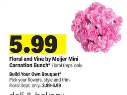 Meijer Floral and Vine by Meijer Mini Carnation Bunch offer