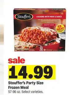 Meijer Stouffer's Party Size Frozen Meal offer
