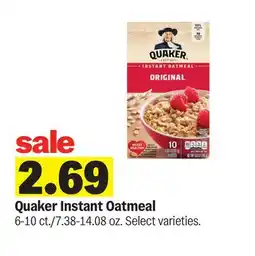 Meijer Quaker Instant Oatmeal offer