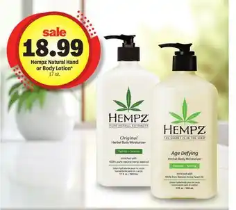 Meijer Hempz Natural Hand or Body Lotion offer