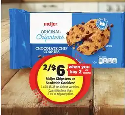 Meijer Meijer Chipsters or Sandwich Cookies offer
