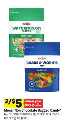 Meijer Meijer Non Chocolate Bagged Candy offer