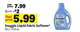 Meijer Snuggle Liquid Fabric Softener offer