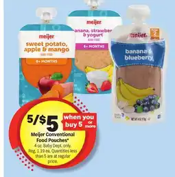Meijer Meijer Conventional Food Pouches offer