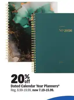 Meijer Dated Calendar Year Planners offer