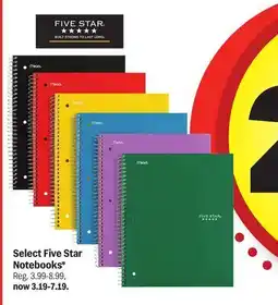 Meijer Select Five Star Notebooks offer