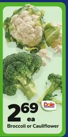 Save a Lot Broccoli or Cauliflower offer