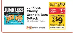 ShopRite Junkless Chewy Granola Bars 6-Pack offer