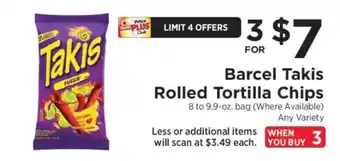 ShopRite Barcel Takis Rolled Tortilla Chips offer