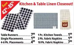 Ocean State Job Lot Kitchen & Table Linen Closeout offer