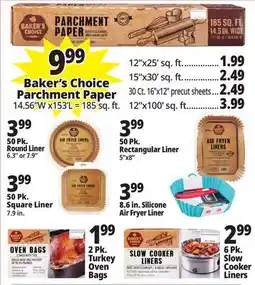 Ocean State Job Lot Baker's Choice Parchment Paper offer