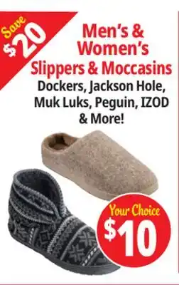 Ocean State Job Lot Men's & Women's Slippers & Moccasins offer