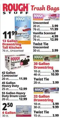 Ocean State Job Lot Rough Stuff Trash Bags offer