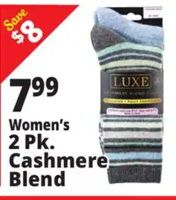 Ocean State Job Lot Luxe Women's 2 Pk. Cashmere Blend offer