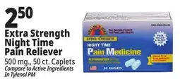 Ocean State Job Lot Extra Strength Night Time Pain Reliever offer