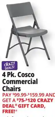 Ocean State Job Lot 4 Pk. Commercial Chairs offer