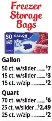 Ocean State Job Lot Freezer Storage Bags offer