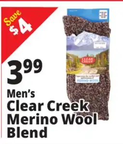Ocean State Job Lot Men's Clear Creek Merino Wool Blend offer